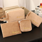 Load image into Gallery viewer, Flannel Cosmetic Bag Set Large Capacity Travel Organizer N6G278