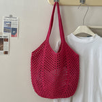 Load image into Gallery viewer, Openwork Cotton Woven Tote Multi-Color  S5P283