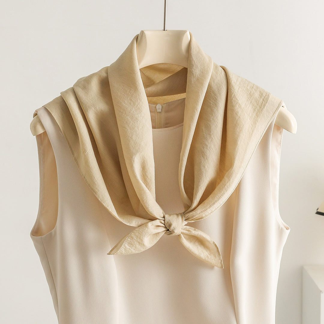 Tencel Acetate 70cm Square Scarf Solid Premium N6G227