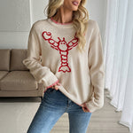 Load image into Gallery viewer, Animal Print Crew Sweater In Mid Weight N5Z485
