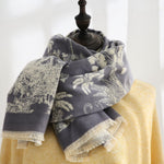 Load image into Gallery viewer, Double Sided Printed Faux Cashmere Wrap  M5A227