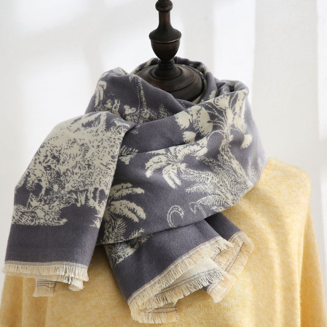 Double Sided Printed Faux Cashmere Wrap  M5A227