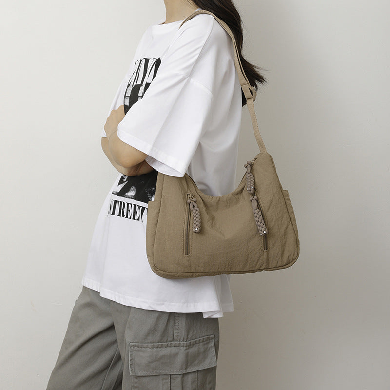 Women's Large Nylon Dumpling Crossbody Bag N6J205
