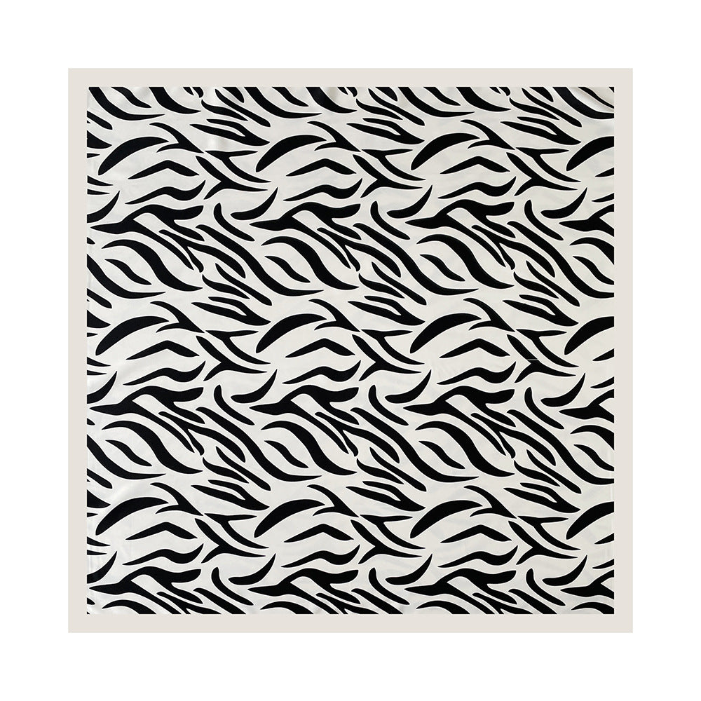 Animal Print Silk Scarf 90cm Square Lightweight Shawl N6G219