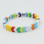 Load image into Gallery viewer, Enamel Arrowhead Bracelet   Alloy Elastic Cord S5P208