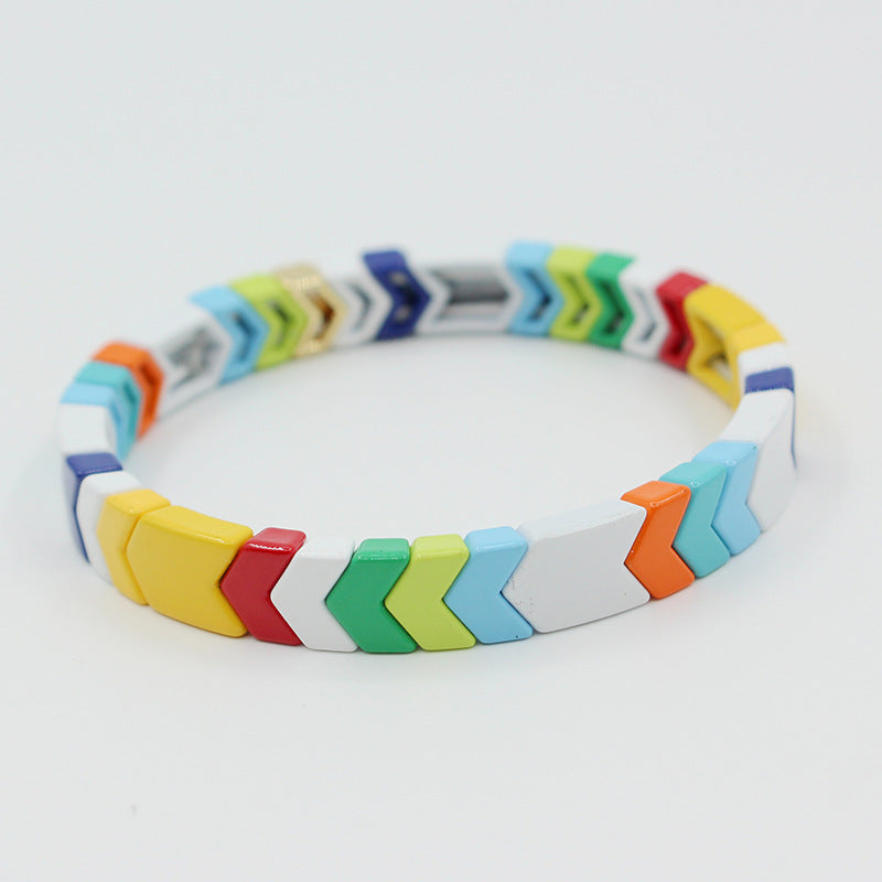 Enamel Arrowhead Bracelet   Alloy Elastic Cord S5P208