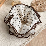 Load image into Gallery viewer, 4-Layer Dotted Lace Organza Scrunchie Gentle Hair Tie N6H200