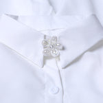 Load image into Gallery viewer, Crystal Lotus Pearl Shirt Cuff Cover Beaded Button N6G122