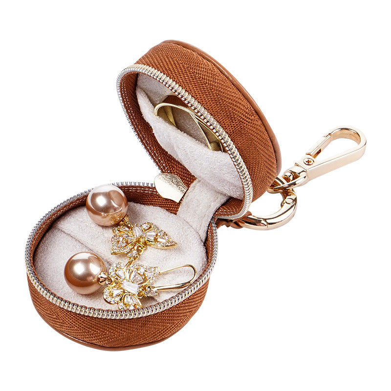 Compact PU Travel Jewelry Organizer Hanging Hook S5P400