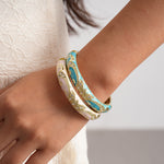 Load image into Gallery viewer, Womens Vintage Floral Open Cuff Alloy Bracelet N6K131