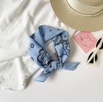 Load image into Gallery viewer, Cotton Paisley Print Small Square Scarf Neck Wrap N6H114