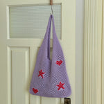 Load image into Gallery viewer, Vintage Heart Openwork Crochet Tote Bag Women N6C058