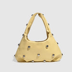 Load image into Gallery viewer, Metallic Finish Structured Pouch with Rivet Accents S5P466