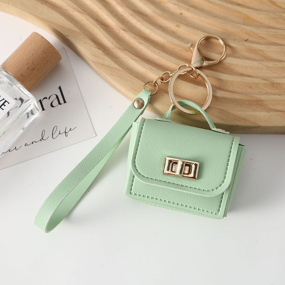 Mini Leather Coin Purse Keychain Portable Small Pouch N6G084