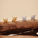 Load image into Gallery viewer, Octagram Zirconia Studs S925 Gold Plated S5P133
