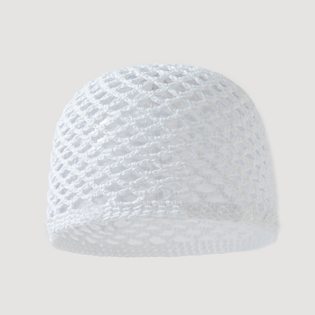 Lightweight Solid Mesh Cotton Crochet Hat Women N6G215