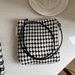 Load image into Gallery viewer, Black Red Chanel-inspired Tweed Crossbody Bag S5P709