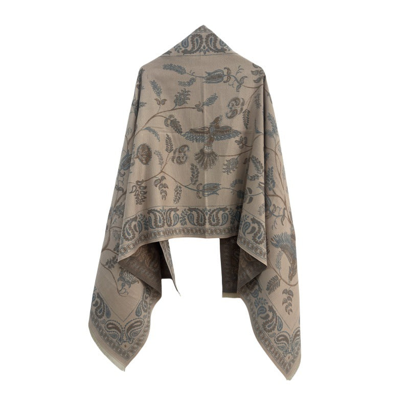 Vintage Paisley Jacquard Cashmere Feel Scarf N6K250