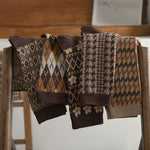 Load image into Gallery viewer, Vintage Double Needle Mid-Calf Socks Warm Cotton N6H028