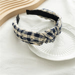 Load image into Gallery viewer, Laser Cut Denim Knot Accent Wide Headband  S5P443
