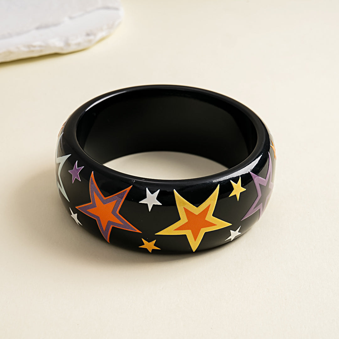 Womens Marbled Star Print Resin Bracelet N6K142