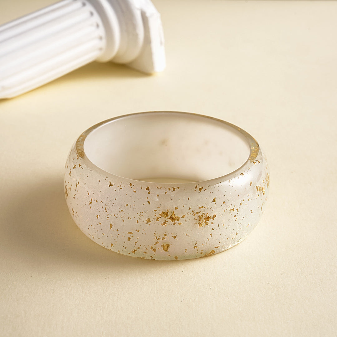 Womens Iridescent Marbled Round Resin Bracelet N6K151