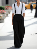 Load image into Gallery viewer, Adjustable Strap Pocket Dungaree Women Office Casual N6G175
