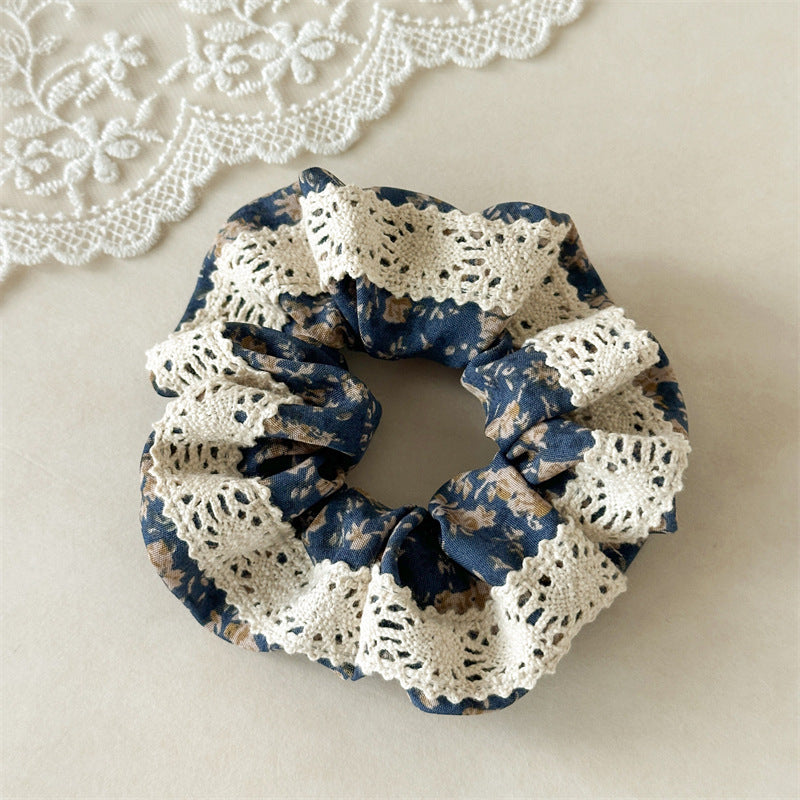 Floral Lace Bandana Scrunchie Women N6D002