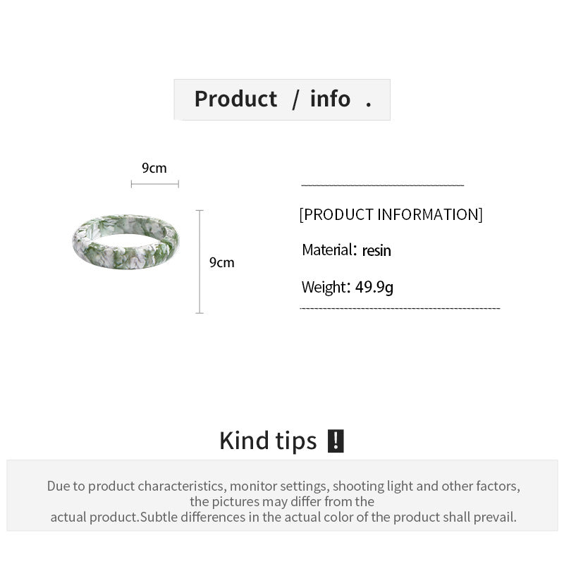Womens Vintage Floral Resin Circle Bracelet N6K127