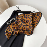 Load image into Gallery viewer, Pleated Leopard Paisley Satin Scarf 70cm Square N6G225