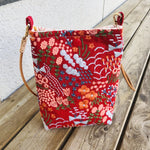 Load image into Gallery viewer, Hand-Embroidered Cotton Crossbody Phone Pouch  S5P288
