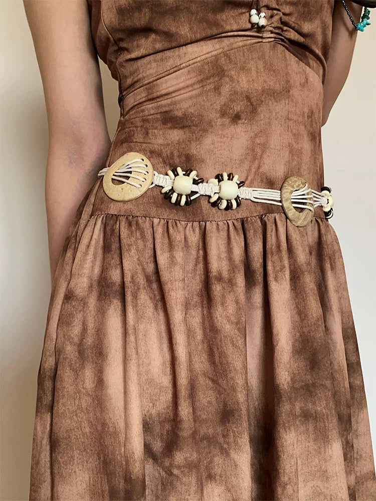 Bohemian Woven Beaded Waist Chain Women Adjustable N6C090