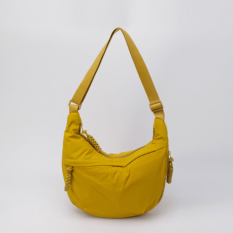 Women's Washed Nylon Dumpling Crossbody Bag N6J208