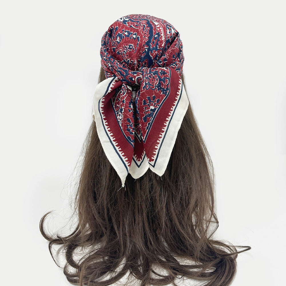 Paisley Bandana Scarf 70x70cm Houndstooth Hair Wrap N6G216
