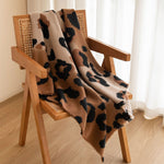 Load image into Gallery viewer, Brown Animal Print Faux Cashmere Wrap M5A221