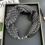 Load image into Gallery viewer, Women's Polyester Printed Scarf Necklace N6J109