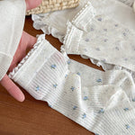 Load image into Gallery viewer, Sweet Floral Lace Trim Mid-Calf Socks Women Cotton N6H027