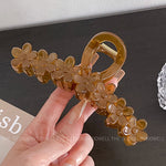 Load image into Gallery viewer, Jelly Color Flower Hair Claw Clip Women Resin N6C350