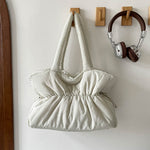 Load image into Gallery viewer, Large Ruched Quilted Fabric Tote Shoulder Bag N6J207