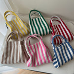Load image into Gallery viewer, Dopamine Stripe Mini Canvas Tote Bag N6E041