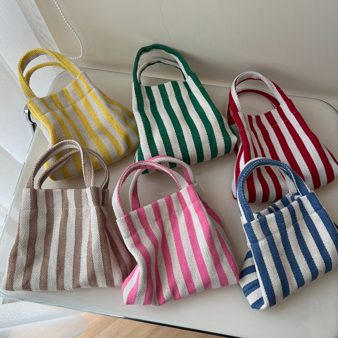 Dopamine Stripe Mini Canvas Tote Bag N6E041
