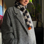 Load image into Gallery viewer, Mohair Blend Long Loop Scarf Striped Pattern  M5A082