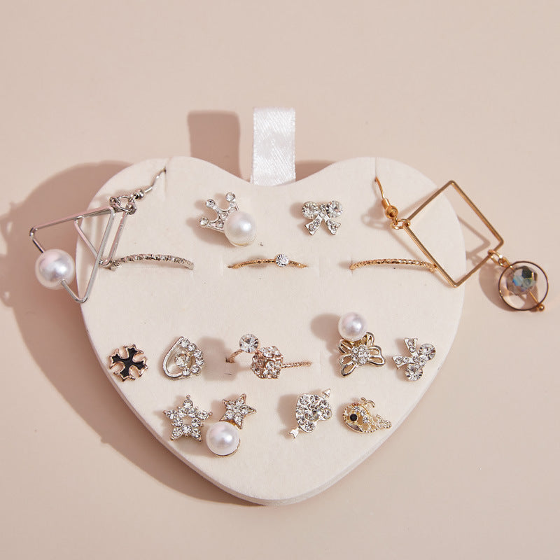 Heart Shape Leather Jewelry Organizer Box S5P831