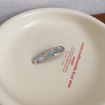 Load image into Gallery viewer, Colored Polka Dot Silver Metal Hair Clip  N6F065