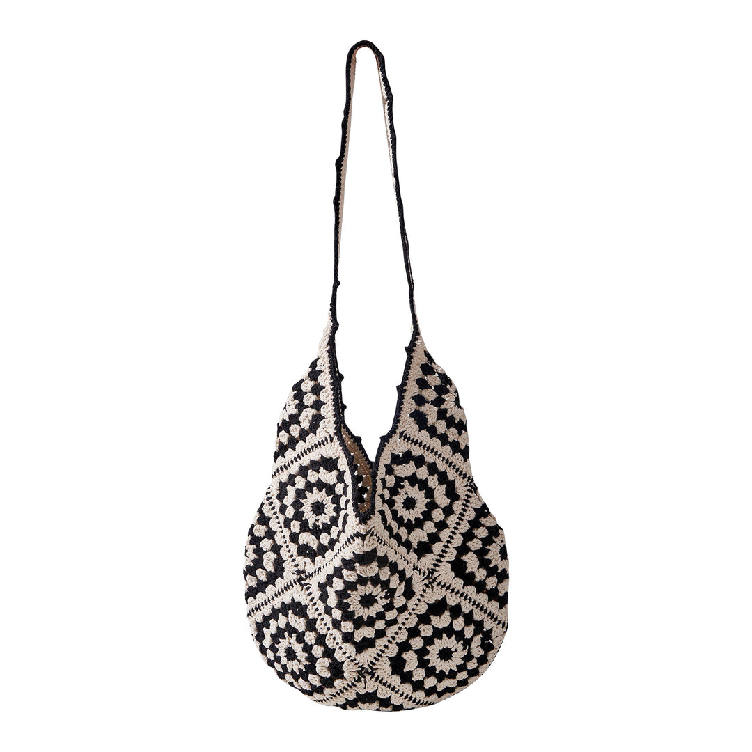 Ethnic Granny Square Backpack Cotton Polyester S5P298