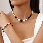Load image into Gallery viewer, Vintage Irregular Faux Pearl Glass Bead Choker  Women N6H150