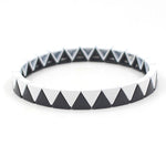 Load image into Gallery viewer, Rainbow Triangles Bracelet Modular Gold Enamel S5P050