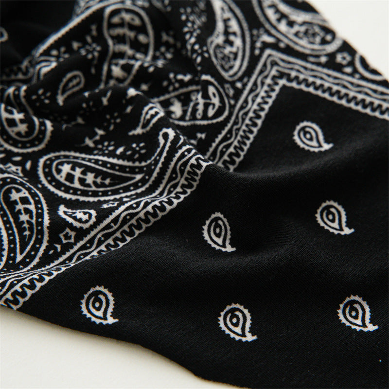 Vintage Amoeba Print Stretch Triangle Hair Scarf  N6H132