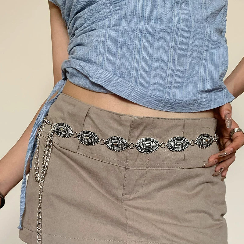 Silver Butterfly Waist Chain Women  N6C158
