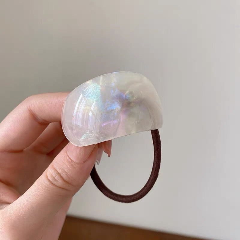 Arc Shaped Acetate Hair Tie Elastic Core S5P449